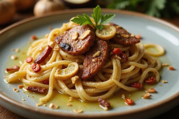 Aglio Olio with Smoked Duck