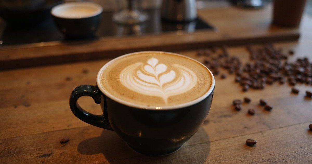 Specialty coffee with latte art