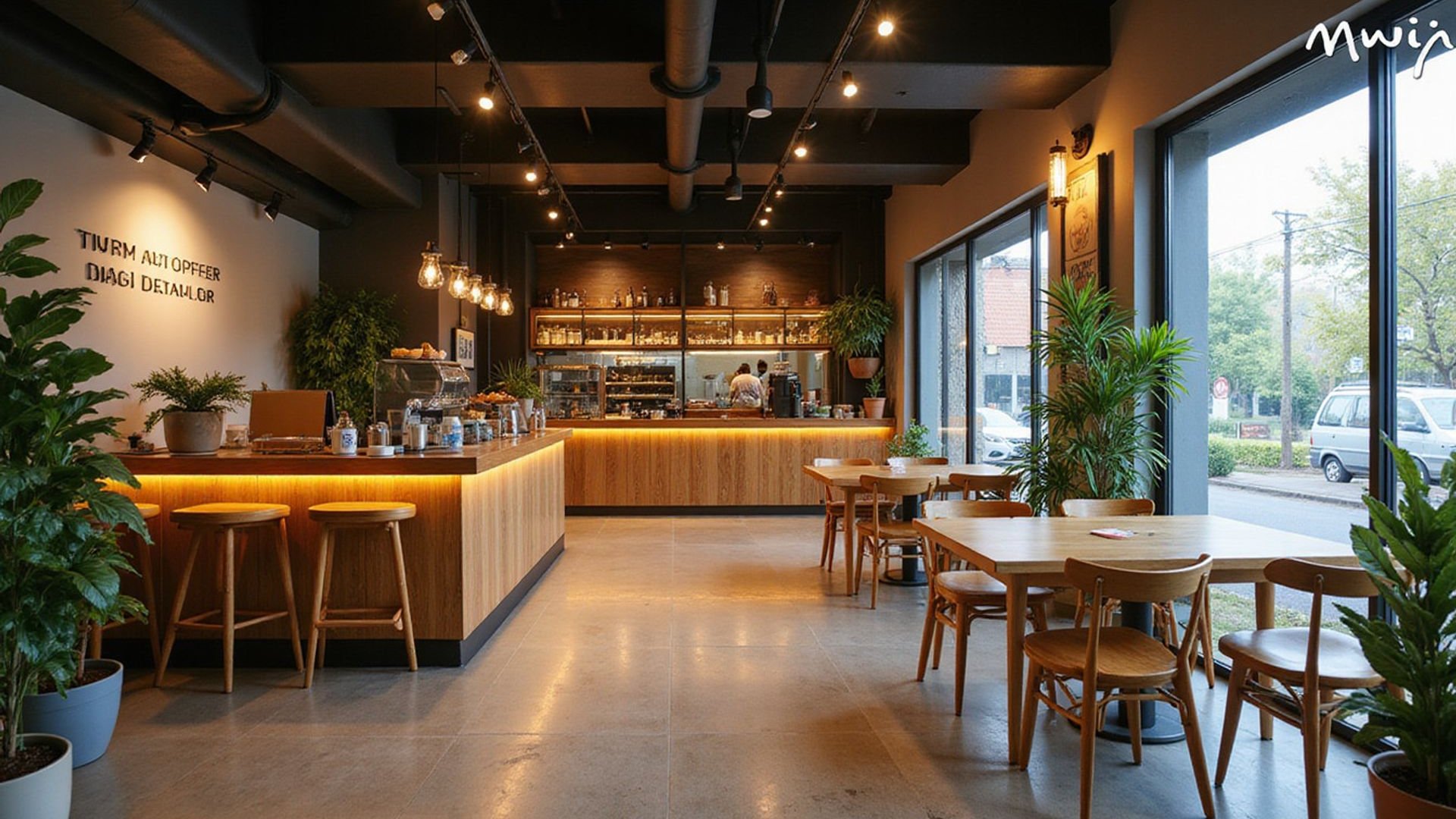 Bubbs & Bites Cafe - Cozy Muji-themed interior